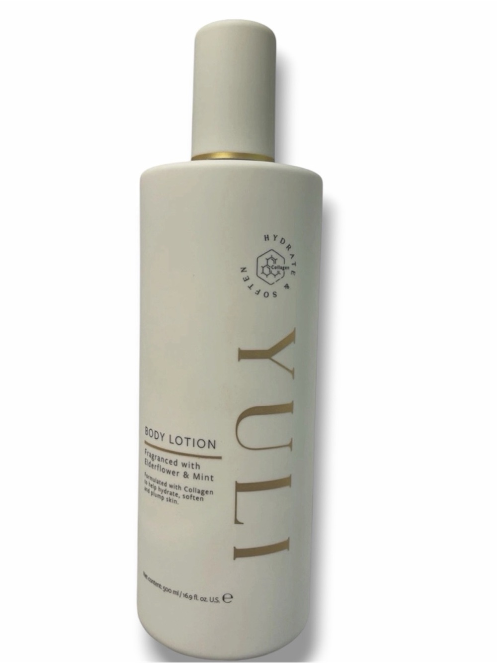 Yuli Hydrating Body Lotion Elderflower  Mint Collagen 500ml Moisturizing 16.9oz